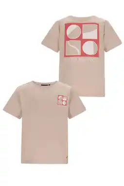 Wehkamp Like Flo Boys T-shirt met backprint beige aanbieding