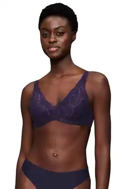 Wehkamp Triumph voorgevormde beugelbh Body Make-Up Illusion Lace donkerpaars aanbieding