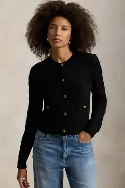 Wehkamp Polo Ralph Lauren gebreid vest met wol zwart aanbieding