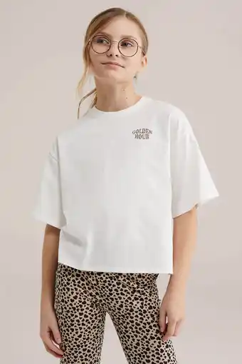 Wehkamp WE Fashion T-shirt met backprint wit aanbieding