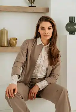 Wehkamp Co Woman jasje taupe aanbieding