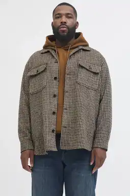 Wehkamp JACK & JONES PLUS SIZE overshirt bruin aanbieding