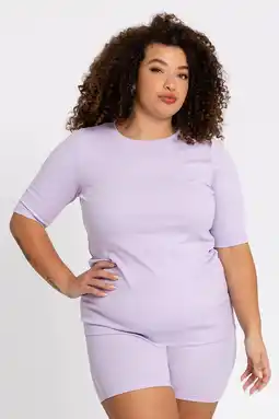 Wehkamp YOEK Lounge T-shirt lila aanbieding