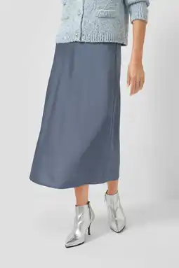 Wehkamp s.Oliver BLACK LABEL satijnen A-lijn rok blauw aanbieding