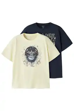 Wehkamp NAME IT KIDS T-shirt - donkerblauw (set van 2) aanbieding