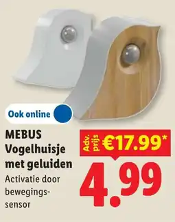 Lidl Mebus Vogelhuisje met geluiden aanbieding