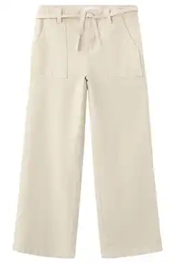 Wehkamp Mango Kids wide leg jeans beige aanbieding