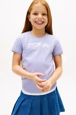 Wehkamp Tommy Hilfiger T-shirt lila aanbieding