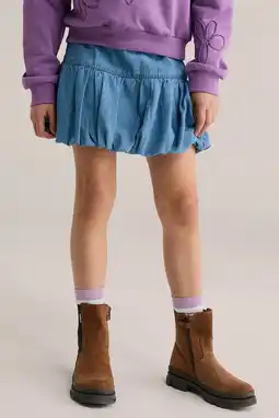 Wehkamp WE Fashion Blue Ridge denim ballonrok medium blue denim aanbieding