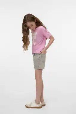 Wehkamp VERO MODA GIRL loose denim short grey denim aanbieding