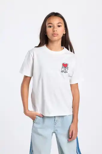 Wehkamp America Today T-shirt met backprint wit aanbieding