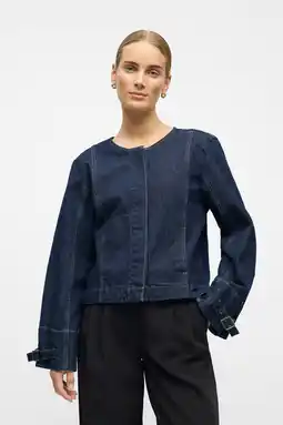 Wehkamp OBJECT denim top dark blue denim aanbieding