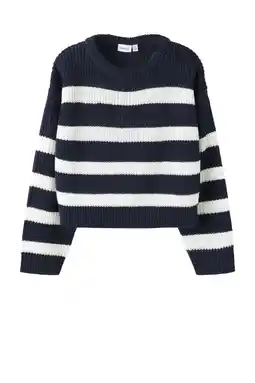 Wehkamp NAME IT KIDS trui donkerblauw gebreid aanbieding