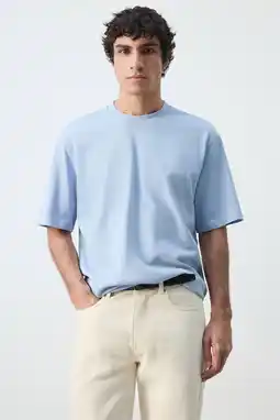 Wehkamp Mango Man relaxed T-shirt blauw aanbieding
