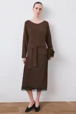 Wehkamp Mango gebreide top bruin aanbieding