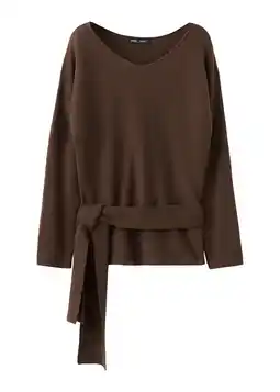 Wehkamp Mango gebreide top bruin aanbieding