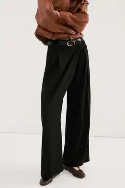 Wehkamp Mango straight lowwaist broek zwart aanbieding