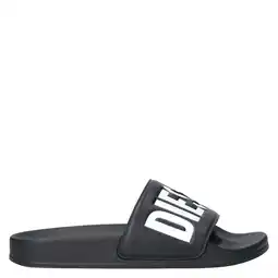 Wehkamp Diesel slippers zwart/wit aanbieding