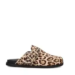 Wehkamp Haboob Amelie suède clogs met panterprint beige/bruin aanbieding