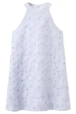 Wehkamp Mango Kids gebloemde halterjurk lila aanbieding