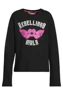 Wehkamp Coolcat longsleeve met Rebellious Girls print Michelle zwart aanbieding