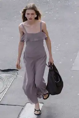 Wehkamp Mango zomerjurk lila aanbieding