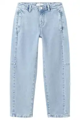 Wehkamp Mango Kids barrel jeans light blue denim aanbieding