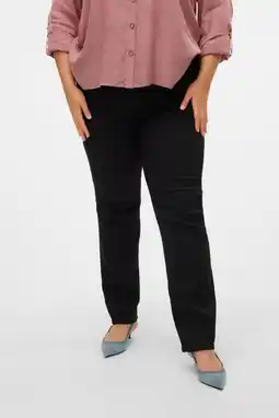Wehkamp VERO MODA CURVE straight leg jeans zwart aanbieding