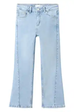 Wehkamp Mango Kids highwaist flared jeans light blue denim aanbieding