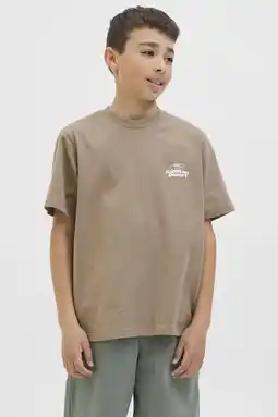 Wehkamp JACK & JONES JUNIOR T-shirt bruin aanbieding