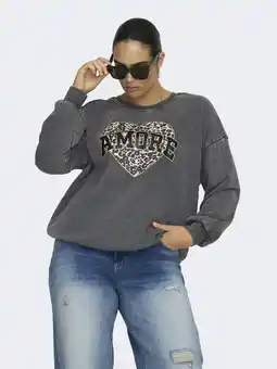 Wehkamp ONLY CARMAKOMA sweater grijs aanbieding