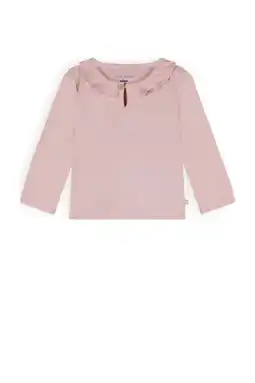Wehkamp Petite Maison baby longsleeve Kaya roze aanbieding