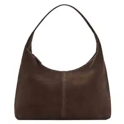 Wehkamp Mango suede schoudertas bruin aanbieding