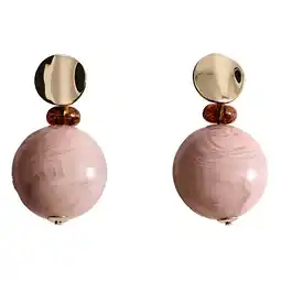 Wehkamp Mango oorbellen goudkleurig/roze aanbieding