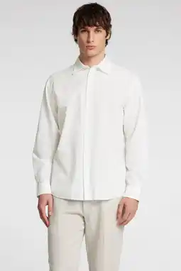 Wehkamp Selected regular casual overhemd ecru seersucker aanbieding