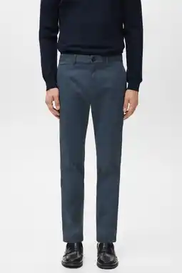 Wehkamp Mango Man tapered chino blauw aanbieding