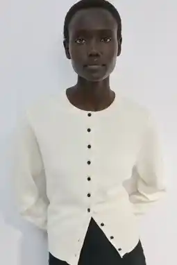 Wehkamp Mango gebreid vest ecru aanbieding