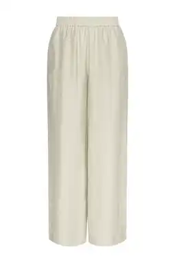 Wehkamp MSCH Copenhagen wide leg regularwaist casual broek beige aanbieding