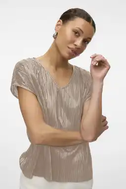 Wehkamp VERO MODA top zilver met lurex aanbieding