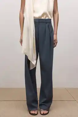 Wehkamp Mango straight regularwaist broek petrol aanbieding