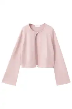 Wehkamp Mango Kids vest lichtroze fijn gebreid aanbieding