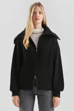 Wehkamp QS gebreid vest zwart aanbieding