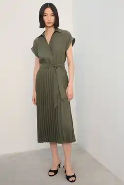 Wehkamp Mango midi jurk kaki aanbieding