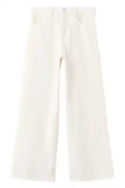 Wehkamp Mango Kids wide leg jeans beige aanbieding