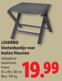 Lidl Livarno voetenbankje voor buiten houston aanbieding