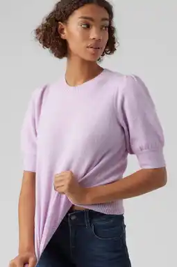 Wehkamp VERO MODA gebreide trui VMDOFFY lila aanbieding