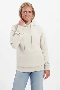 Wehkamp Kjelvik fleece hoodie Daphne ecru aanbieding