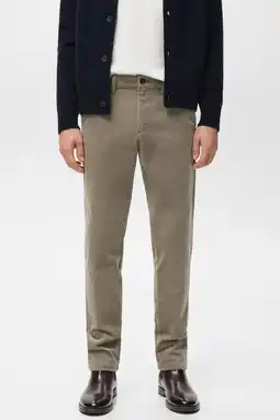 Wehkamp Mango Man corduroy regular chino beige aanbieding