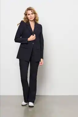 Wehkamp Co Woman rechtvallende blazer van heavy travelstof zwart aanbieding