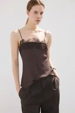 Wehkamp Mango top donkerbruin aanbieding
